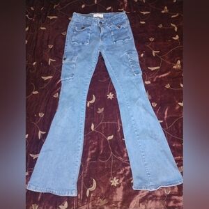 Elegant Blue Flare Jeans for Women